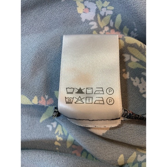 ModCloth Blouse Women's Large Tie-Neck Top Office Business Church Recycled READ - Picture 6 of 14